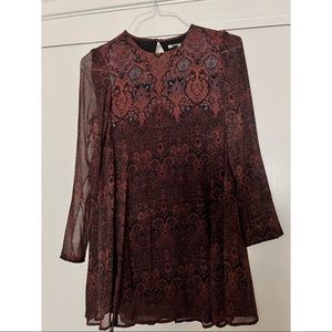 Ecote Meredith Trapeze Mini Dress